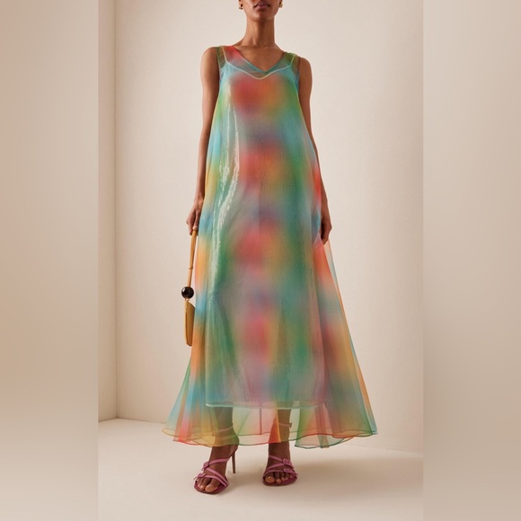 STAUD Samantha Sequin Multi Aura Maxi Dress - Picture 5 of 10